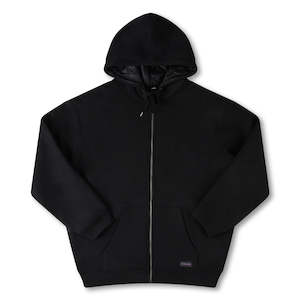 FORMER GLOBAL MIND LINED ZIP THRU HOOD - BLACK