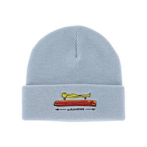 Krooked: KROOKED KOFFIN CUFF BEANIE - LIGHT BLUE
