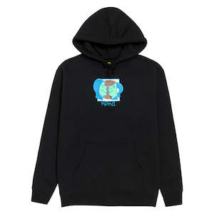 Krooked: KROOKED MOONSMILEY HOODY - BLACK/MULTI