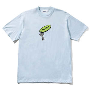 Apparel: BUTTER GOODS KEY CHAIN TEE - SKY