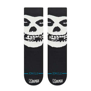 Stance: STANCE X MISFITS BEWARE CREW SOCKS - BLACK