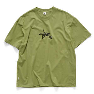 Apparel: S/DOUBLE SMALL STOCK TEE - MILITARY GREEN