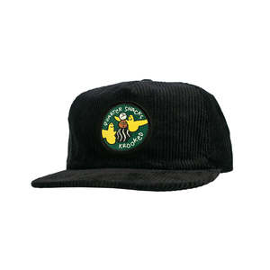 KROOKED X QUARTERSNACKS SNACKBIRD SNAPBACK - BLACK CORDUROY