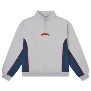COME SUNDOWN QUARTER ZIP FLEECE - GREY/NAVY
