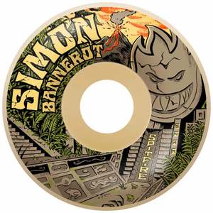 54mm Skateboard Wheels: SPITFIRE FORMULA FOUR SIMON BANNEROT RADIAL FULL 54MM 93D