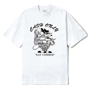 Cash Only: CASH ONLY MOBSTER TEE - WHITE