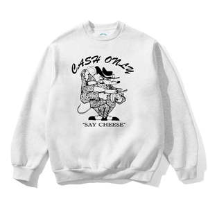 Cash Only: CASH ONLY MOBSTER CREWNECK - ASH