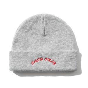 Cash Only: CASH ONLY LOGO BEANIE - ASH