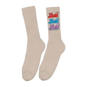 TOY MACHINE TRIPLE CAT SOCKS - TAN
