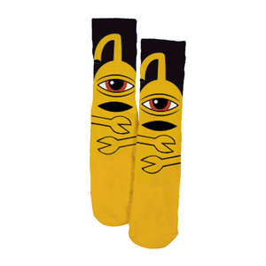 Toy Machine: TOY MACHINE HUG SOCKS - YELLOW