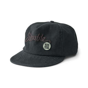 S Double: S/DOUBLE CANVAS CAP - BLACK