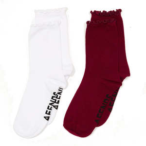 AFENDS MARIN SOCKS 2 PACK - BURGUNDY