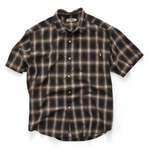 S/DOUBLE HIXON PLAID SS SUMMER SHIRT - BORDEAUX