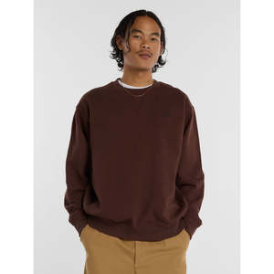 NEW BALANCE NUMERIC FRENCH TERRY CREW - PUMPERNICKEL