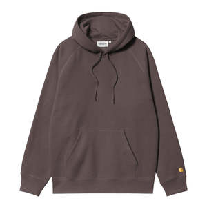 CARHARTT WIP HOODED CHASE SWEAT - SHALE/GOLD