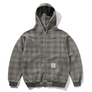 Just Arrived: BUTTER GOODS WAFFLE ZIP-THRU HOOD - GREY PLAID