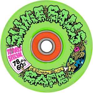 60mm Skateboard Wheels: SANTA CRUZ OG SLIME BALLS CAFE LIGHT UPS 60MM 78A - SLIME GREEN