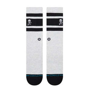 Stance: STANCE BOYD SKULL CREW SOCKS - HEATHER GREY