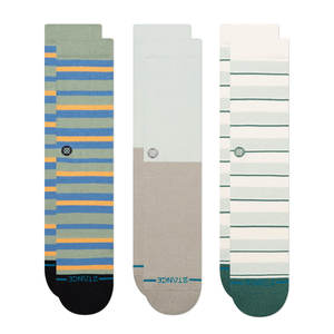 Stance: STANCE PREP STRIPE 3 PACK SOCKS - PALE BLUE