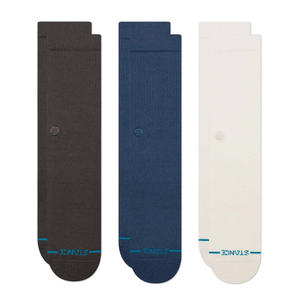 STANCE ICON 3 PACK SOCKS - CHARCOAL