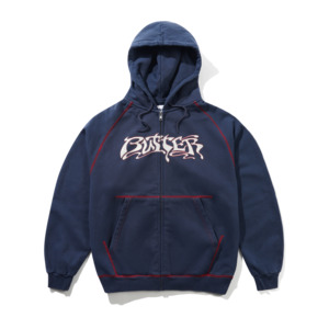 BUTTER GOODS DRUMMER ZIP-THRU HOOD - WASHED NAVY