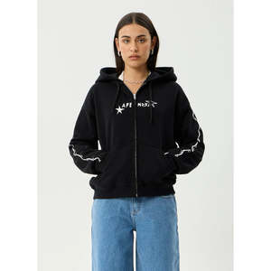 Afends: AFENDS TERRA ZIP HOOD - BLACK