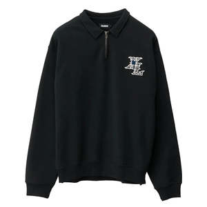 XLARGE COLLAR QUARTER ZIP - BLACK