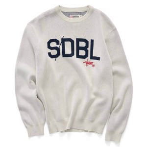 S/DOUBLE SDBL KNIT SWEATER - NATURAL