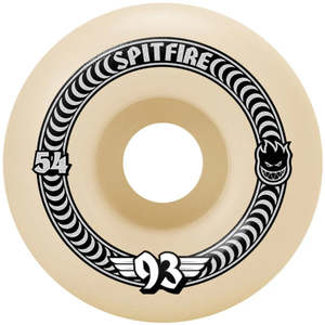 54mm Skateboard Wheels: SPITFIRE FORMULA FOUR CLASSIC 54MM 93D SOFT SLIDERS