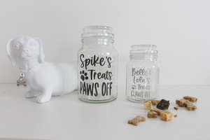 Products: Treat Jars- Personalised Dog/ Cat Pawfect Limited