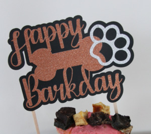 Products: Happy Barkday Cake Topper Pawfect Limited