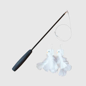 Purroom: PURROOM Feather Cat Teaser Wand Set