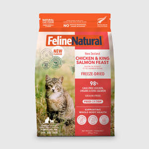 All Available: Feline Natural Chicken & King Salmon Feast Freeze Dried Cat Food