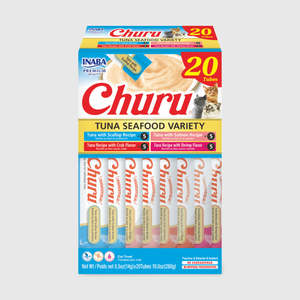 All Available: INABA Churu Tuna Seafood Variety Box Cat Treats