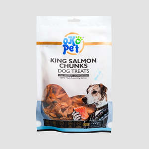 Dog Treats: OKO PET King Salmon Chunks Dog Treats 100g/120g