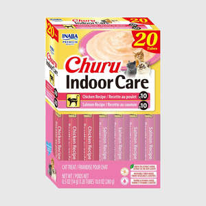 All Available: INABA Churu Indoor Care Chicken & Salmon Variety Box Cat Treats