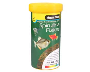 Fish Food: Aqua one Spirulina Flakes
