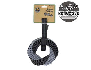 BLITZ BRAIDED TUG RING  W STRAP GREY (MEDIUM)