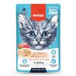 Cats: Wanpy Kitten Pouch 70g Salmon and Tuna Stew 10pk