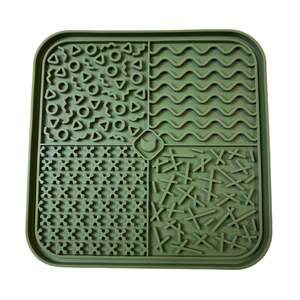 Dogs: Waggin Tails Slow Feeder Snack Mat Olive 20cm