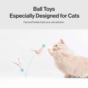 Pidan: PIDAN Cat Bouncy Balls with Feathers – 3 Pack