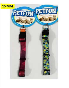 Pet Accessories: Patterned Dog Collar 15mm