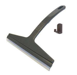 Brushware: Raven Squeegee Bathroom with Hook Metallic Grey
