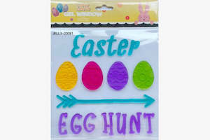 Easter: Easter Gel Sticker 20x25cm Egg Hunt