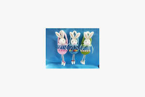 Easter: Easter Bunny Wall Hanger 13cm 3asst