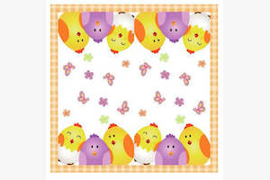 Easter: Easter Party Napkins 33x33cm 20pk Eggs