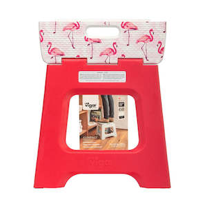 Step Stools: Vigar Compact Foldable Stool, 32cm (150kg) Flamingo On Top
