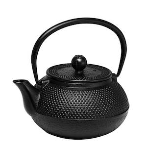 Teapots: Avanti Cast Iron Hobnail Teapot - 600ml Black