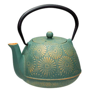 Teapots: Avanti Daisy Teapot 1.2L - Teal/Gold