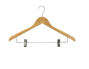 Bedroom Accessories: Hanger Comb 18mm (Pack of 2) Wooden/Wire